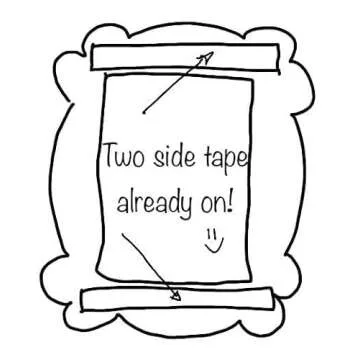 HANDMADE WITH LOVE BY FATIMA. Yellow Frame. It Includes a PEEPHOLE STICKER, It has Also Two Side Tape in The Back. Ready to Hang. Replica of The Frame seen in Monica's Door. Friends Present.