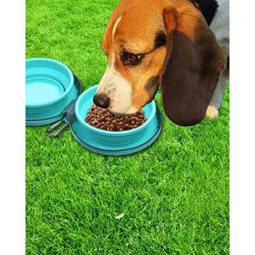 KALLAK Portable Collapsible Dog Bowls - Travel Friendly Features