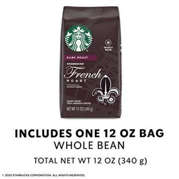 Starbucks Dark Roast Whole Bean Coffee — French Roast — 100% Arabica — 1 bag (12 oz.)