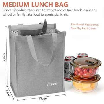 CCidea Lunch Bag for Women Men, Kids Insulated Lunch Box, Reusable Lunch Boxes for School Work Trave...