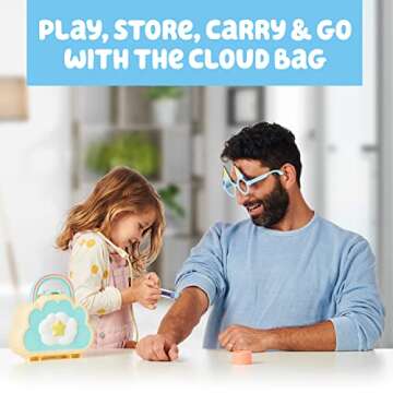 Bluey Cloud Bag Doctor's Set, Doctor Check Up Set, Toy Doctor's Playset with 7 Play Pieces