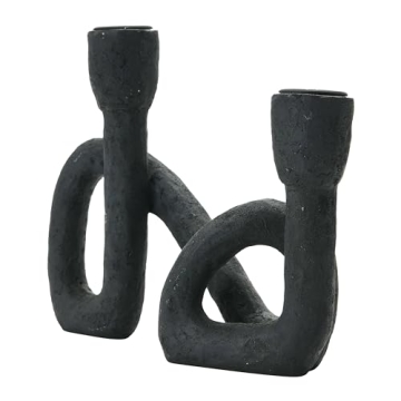 Bloomingville Black Decorative Resin Candle Holder