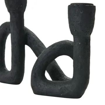 Bloomingville Black Decorative Resin Candle Holder