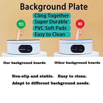 WeArkoTac Motorized Rotating Display Stand , 4.72" 360 Degree Cup Display Stand for Photography Products, 3D Models,Tumbler Display Turner for Glitter Cups Photography Small Arts Pruducts