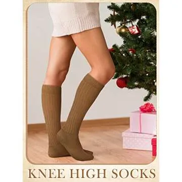 Janmercy 4 Pairs Slouch Socks for Women Bulk Stacked Boot 80s 90s Neon Slouch Knit Scrunchie Socks(Medium,Pure Color)