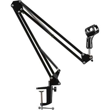 Rode RODECaster Pro Integrated Podcast Production Console - Bundle With 4x Zoom ZDM-1 Podcast Microphone Pack, 4x Technical Pro ARM1 Mic Suspension Crane Arm, 4x 20' 7mm XLR Micr Cable