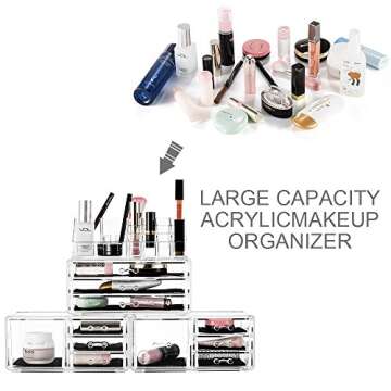 Shoe Box Organizer 6-Tier- No-Assembly, One-Piece Design, Magnetic Clear Doors, Compact Foldable & Space-Saving, Ideal for Sneaker Display & Everyday Footwear, Dimensions 11.3"x15"x45.7" - Grey