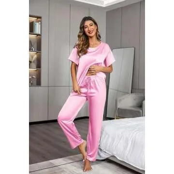 Ekouaer Women's Silk Satin Pajamas Set - Ultimate Comfort