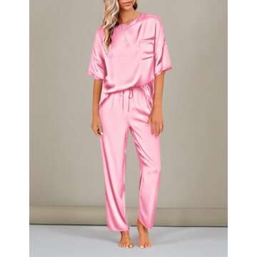 Ekouaer Women's Silk Satin Pajamas Set - Ultimate Comfort