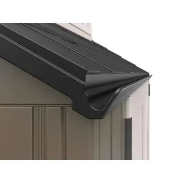 Rubbermaid Large Resin Outdoor Storage Shed With Floor (7 x 7 Ft.), Weather Resistant, Brown, Organization for Home/Lawn Mower/Backyard Equipment/Bike Storage/Pool Supplies