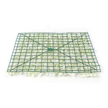 Gdrasuya10 Flower Panels, 40x60cm Artificial Flowers Wall Decoration Artificial Flower Wall Panels Silk Fabric Wall Decor for Weddings, Birthday Parties, Festivals (White, 20 PCS)