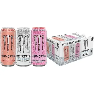 Monster Energy Ultra Variety Pack - 15 Count of Sugar Free Energy Drinks