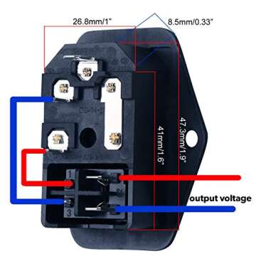 URBEST Power Socket with 5A Fuse for Safe Connections