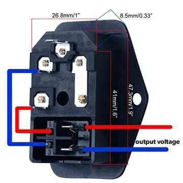 URBEST Power Socket with 5A Fuse for Safe Connections