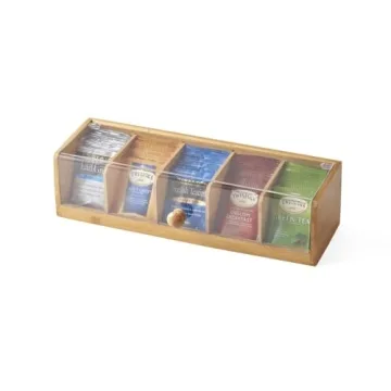 Nifty Bamboo Tea Box | Organize 200 Tea Packets
