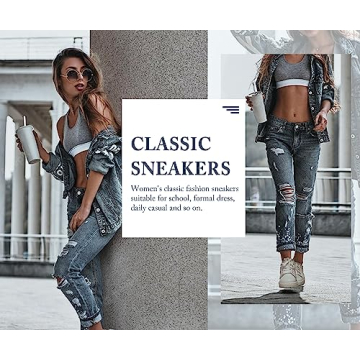 Vepose Women's Fashion Sneakers, PU Leather Laces Casual Sneakers, Full White, Size 7.5 US -Walking Low Platform Shoes(CJY8002 White 07.5)