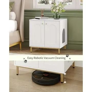 Hzuaneri Elegant Cat Litter Box Enclosure for Home