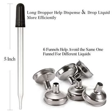 24 Pcs Clear Glass Eye Dropper Bottles with Funnels