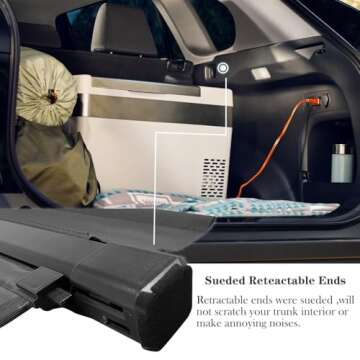 Vesul Retractable Cargo Cover Compatible with Toyota RAV4 2019-2024 Security Shade Shield Tonneau Cover Anti-Peeping Luggage Privacy Screen with Extra Canvas Cover NO Gap