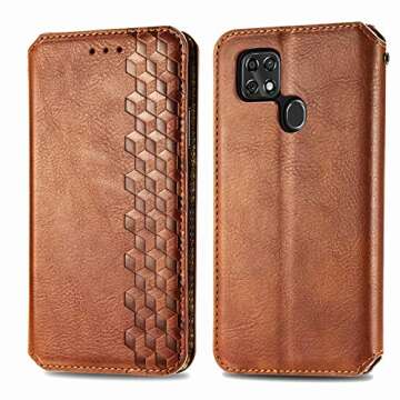 Ranyi for Consumer Cellular ZMax 10 Case, ZTE Z6250 Case, Flip Magnetic Wallet Case with Credit Card...