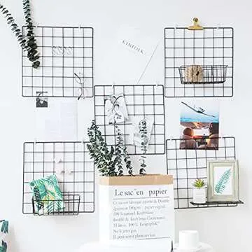 Jnnzzggu 3 Pack Wire Baskets,Wall Grid Panel Hanging Wire Basket,Wall Storage and Display Basket for Cabinet & Pantry Organization and Kitchen,Bathroom,Bedroom Storage