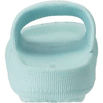 Joomra Pillow Slippers for Women Recovery Foam House Shower Summer EVA Bath Bathroom Size Home Platform Sandals Summer Cushion Slides for Female Sandles Blue 39-40