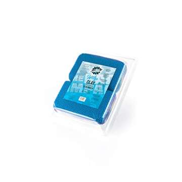 The Rag Company - Ultra Clay Scrubber - Fast and Effective Removal of Paint Contaminants, Light Overspray, and More; Dual Sided Design for Scrubbing and Clay Work; Deep Clean Glass (2-Pack)