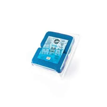 The Rag Company - Ultra Clay Scrubber - Fast and Effective Removal of Paint Contaminants, Light Overspray, and More; Dual Sided Design for Scrubbing and Clay Work; Deep Clean Glass (2-Pack)