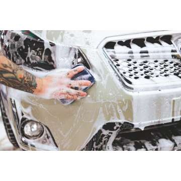 The Rag Company - Ultra Clay Scrubber - Fast and Effective Removal of Paint Contaminants, Light Overspray, and More; Dual Sided Design for Scrubbing and Clay Work; Deep Clean Glass (2-Pack)