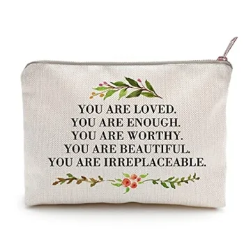 You Are Loved Positive Affirmation Makeup Case - Motivational Gift