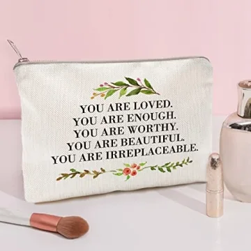 Motivational Makeup Case You Are Loved Gift