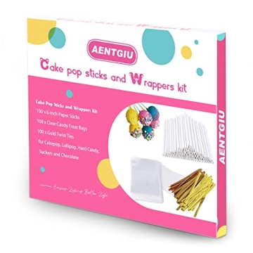 Buy 300 PCS Cake Pop Sticks and Wrappers Kit Now