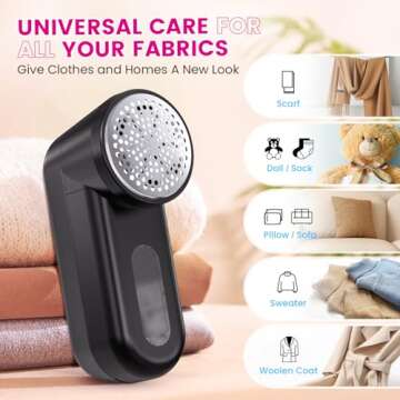 Ziitty Fabric Shaver, Rechargeable with LCD Display