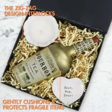 MagicWater Supply - 1/2 LB - Vanilla & Gold - Crinkle Cut Paper Shred Filler great for Gift Wrapping, Basket Filling, Birthdays, Weddings, Anniversaries