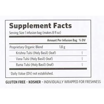 Organic India Tulsi Original Tea - Caffeine-Free Herbal Brew