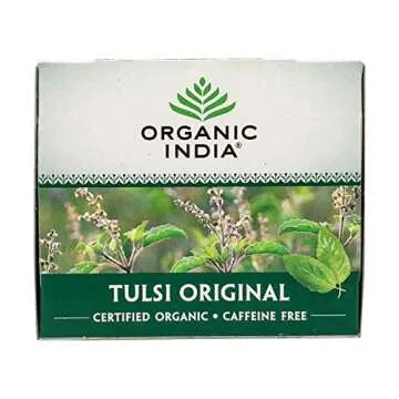 Organic India Tulsi Original Tea - Caffeine-Free Herbal Brew