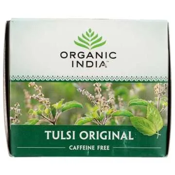 Organic India Tulsi Original Tea - Caffeine-Free Herbal Brew