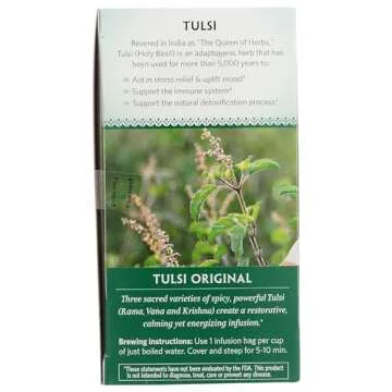 Organic India Tulsi Original Tea - Caffeine-Free Herbal Brew