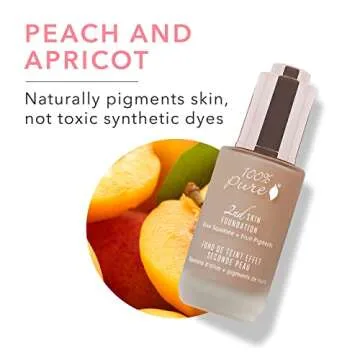 100% PURE 2nd Skin Foundation for Dark Skin, Lightweight & Vegan