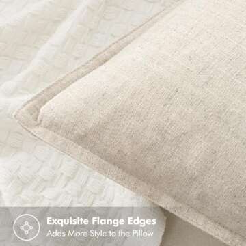 MIULEE Neutral Linen Pillow Covers - Elegant Accent Pieces