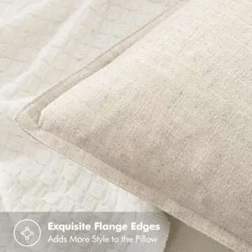 MIULEE Neutral Linen Pillow Covers - Elegant Accent Pieces