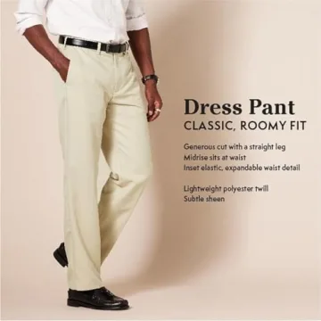Amazon Essentials Men’s Classic-Fit Expandable Waist Dress Pants