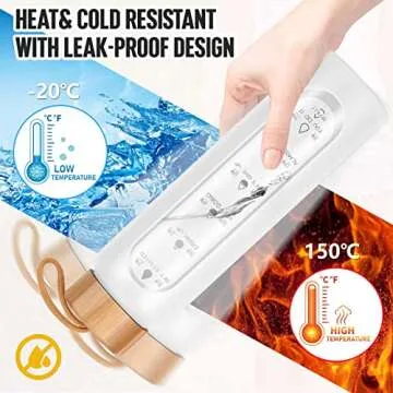 Aqulea 32 Oz BPA Free Glass Water Bottle with Infuser