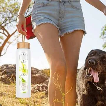 Aqulea 32 Oz BPA Free Glass Water Bottle with Infuser