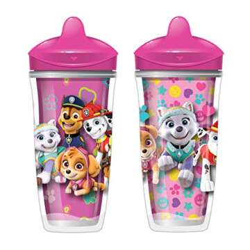 Playtex Sipsters Stage 3 Paw Patrol Spill-Proof, Leak-Proof, Break-Proof Spout Cup for Girls, 9 Ounc...