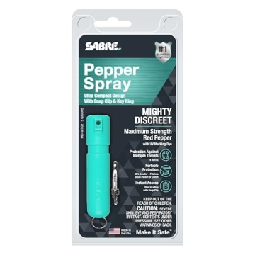 SABRE Mighty Discreet Pepper Spray, Compact Personal Defense Solution