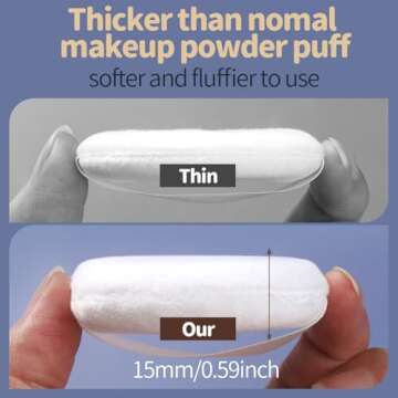 Teenitor 3pcs Powder Puff, Setting Powder Puff 2.36 Inch Makeup Powder Puff, Powder Puffs for Face P...