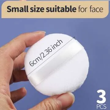 Teenitor 3pcs Powder Puff, Setting Powder Puff 2.36 Inch Makeup Powder Puff, Powder Puffs for Face Powder, Soft Powder Applicator for Loose Powder Pressed Powder, Face Puff Makeup Puff with Cases