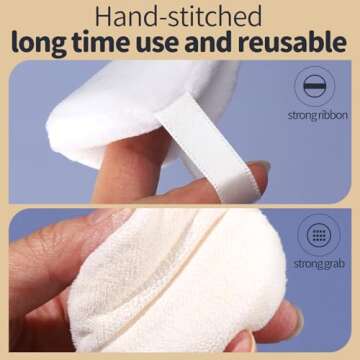 Teenitor 3pcs Powder Puff, Setting Powder Puff 2.36 Inch Makeup Powder Puff, Powder Puffs for Face Powder, Soft Powder Applicator for Loose Powder Pressed Powder, Face Puff Makeup Puff with Cases