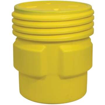 Eagle 65 Gallon Plastic Drum with Lid, Screw-On Lid, 33.8"x31", Overpack Drum Made of Durable, Light...